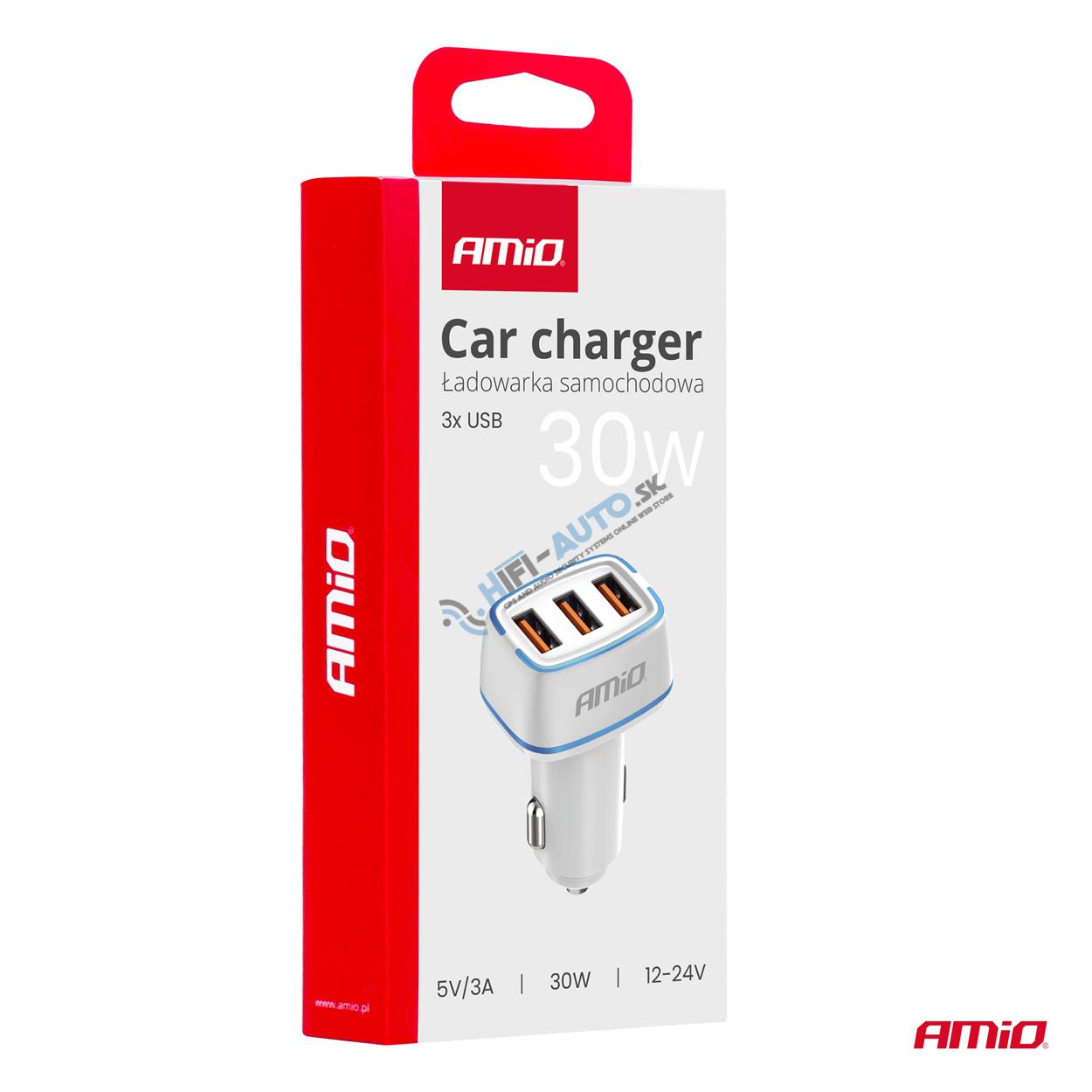 Autonabíjačka 3x USB-A 30W